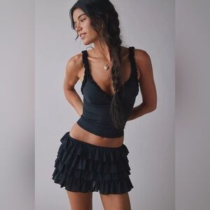 Urban Outfitters Out From Under Cammy Ruffle Trim Micro Skort. NWT!